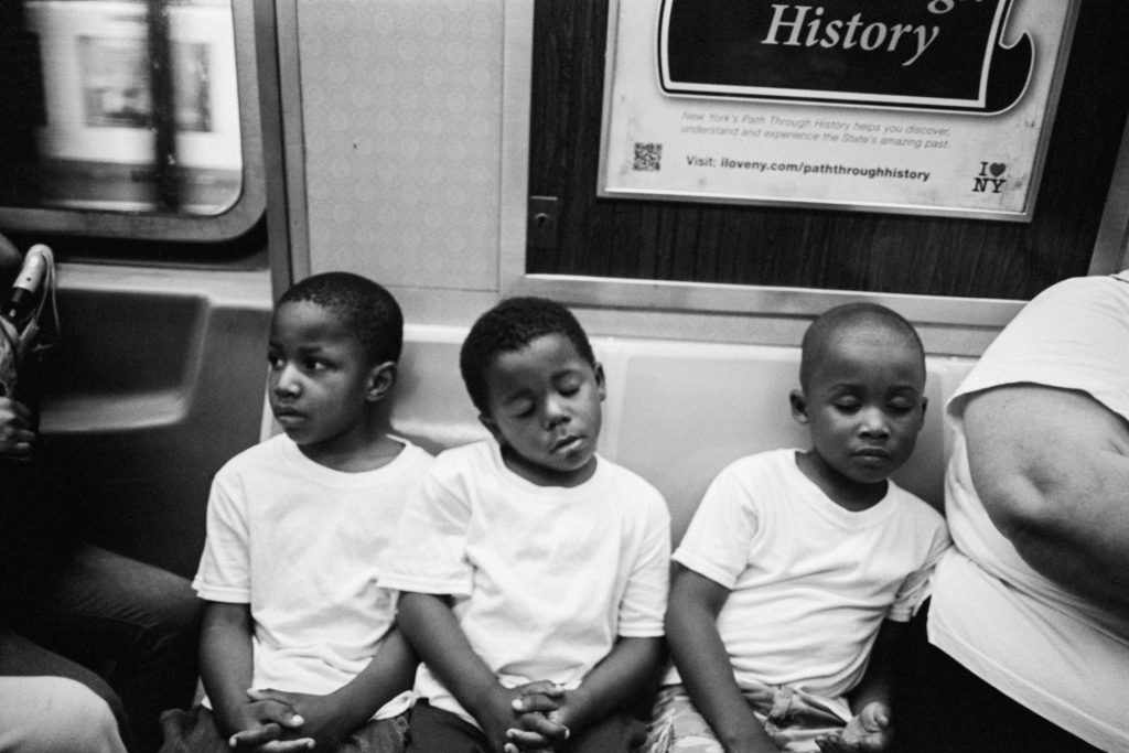 Children on train